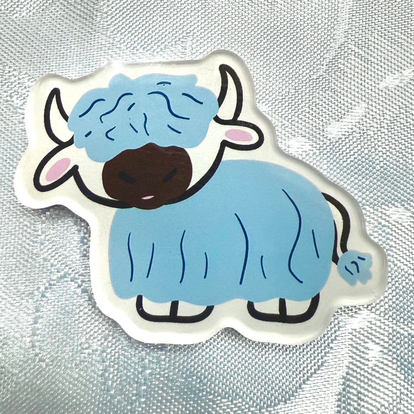 Blue Highland Cow Magnet