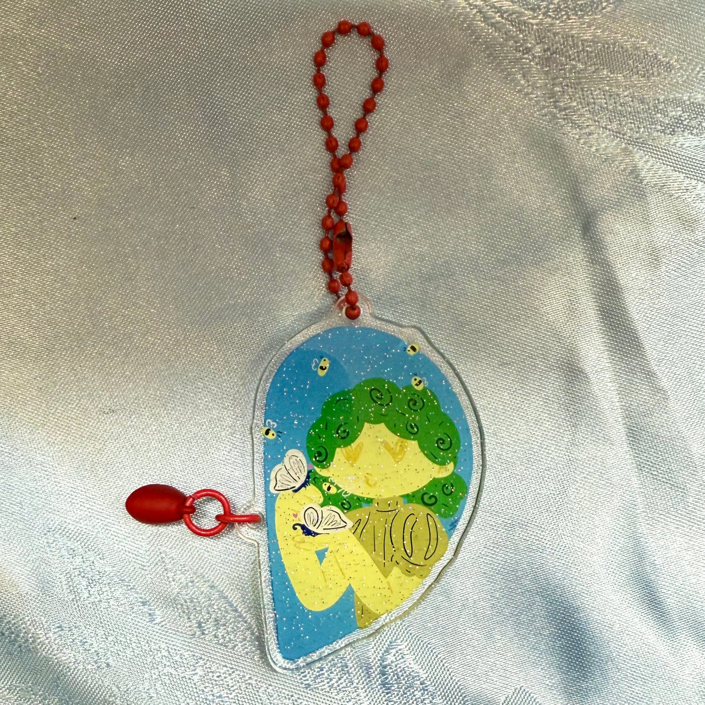 Bees and Butterflies Keychain Pair